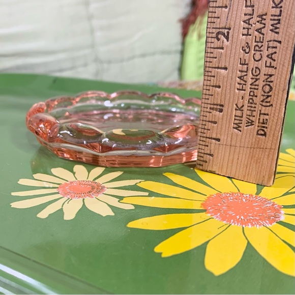 Pink Depression Glass Coaster - Picture 4 of 5